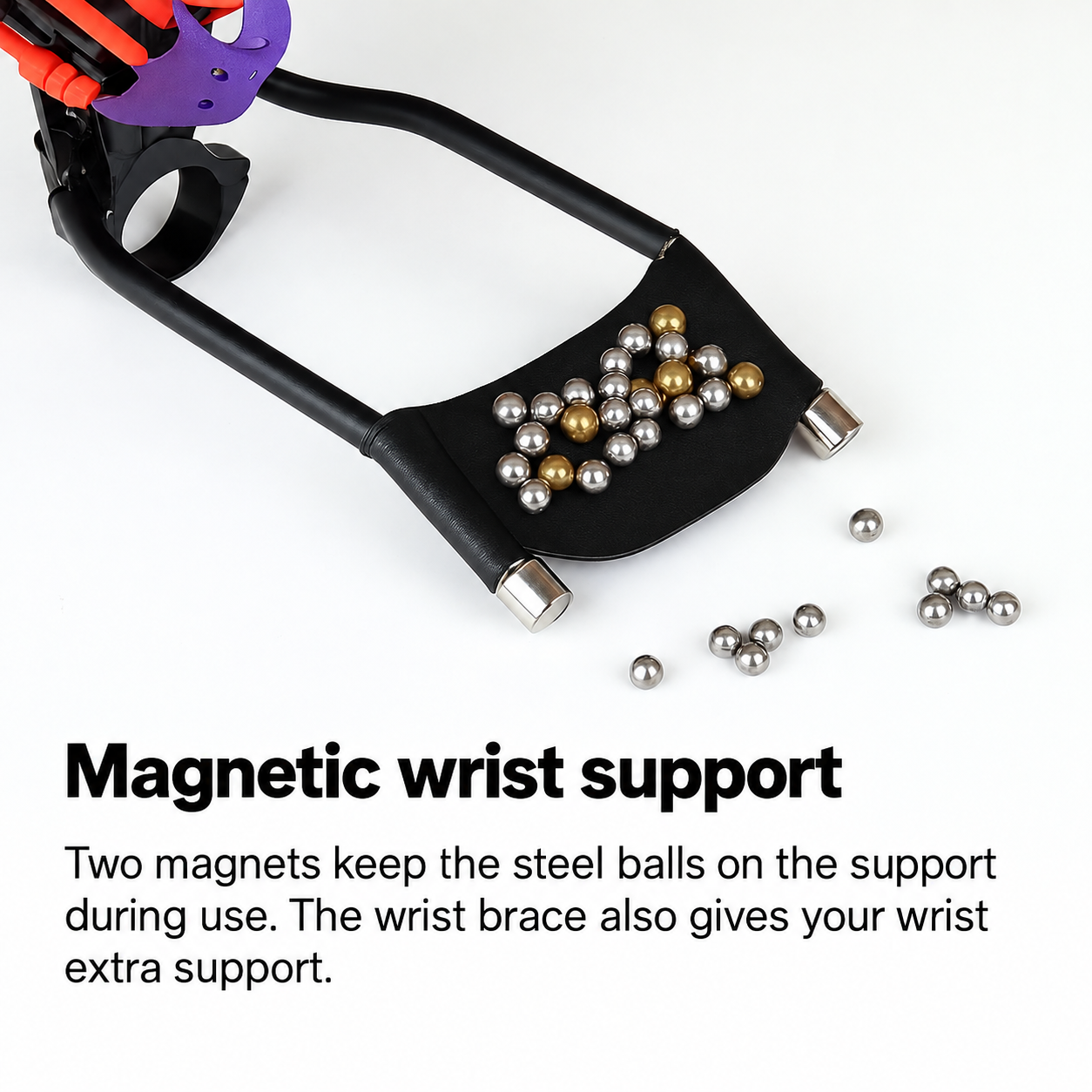 Folding Metal Slingshot with Magnetic Wrist Band thumbnail 5