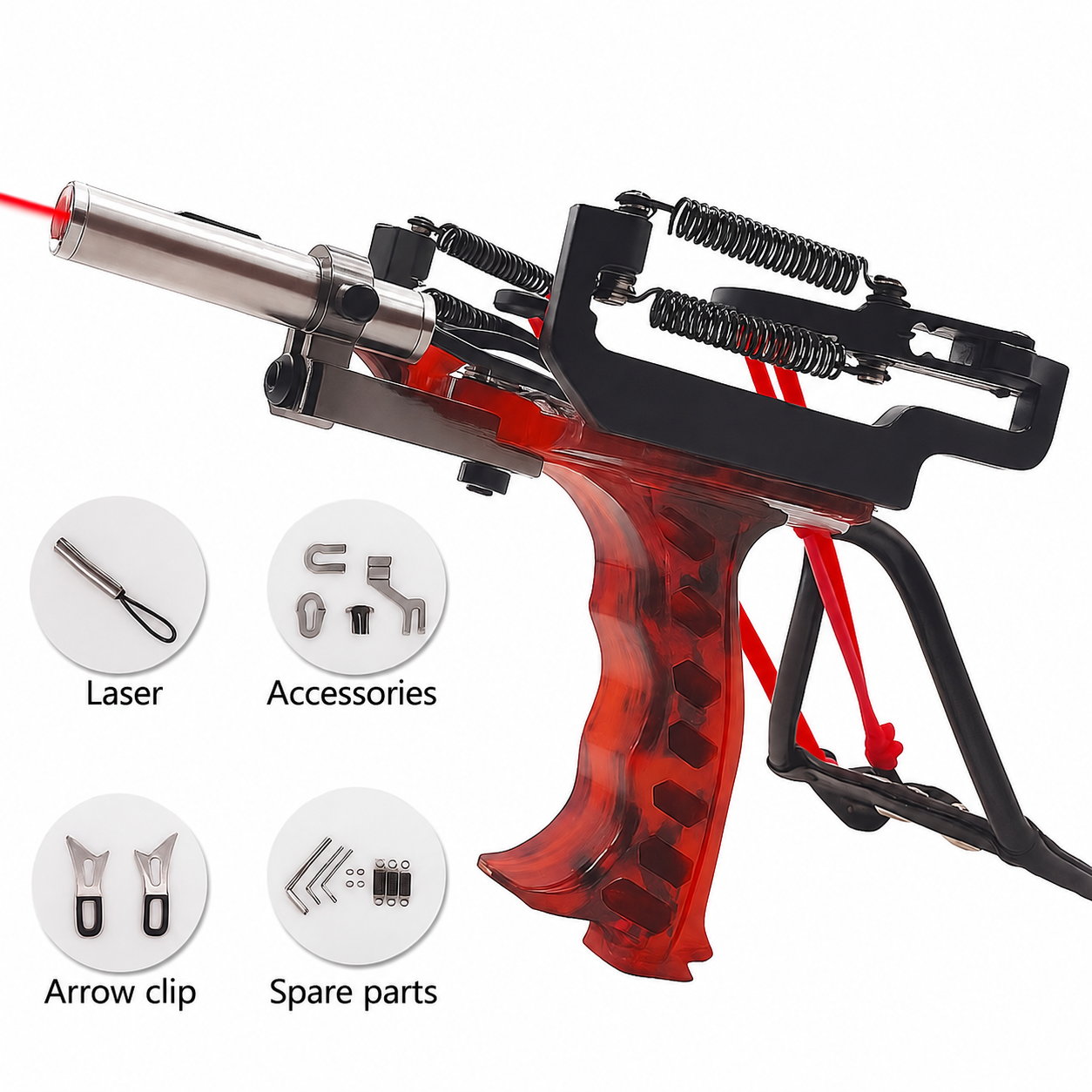 Large Metal Slingshot with Laser Sight thumbnail 4