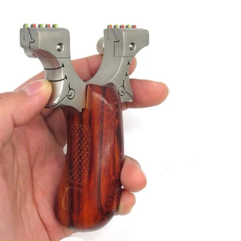 Avenger Wood-Handle Stainless Steel Slingshot thumbnail 2