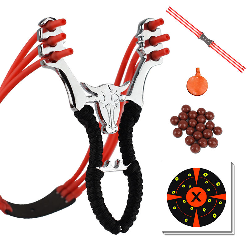 Six-Strand Zinc Alloy Bull-Head Slingshot thumbnail 2